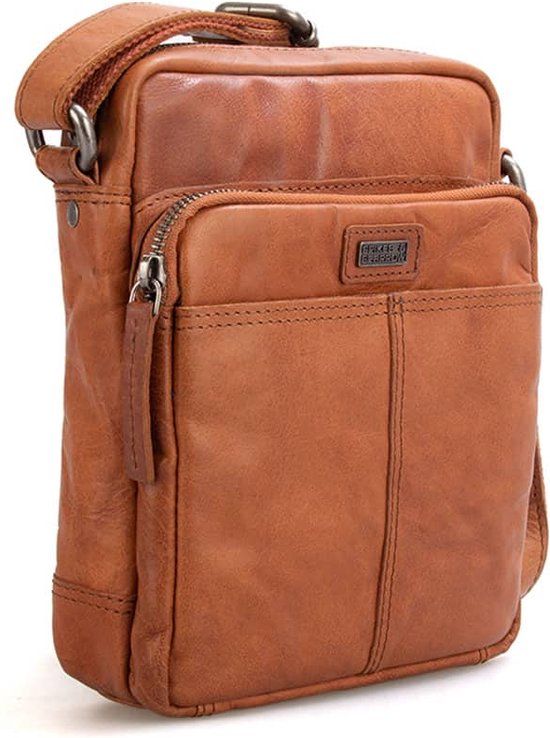 Spikes & Sparrow Leren Crossbodytas – Vermont – Brandy Cognac 299D13147