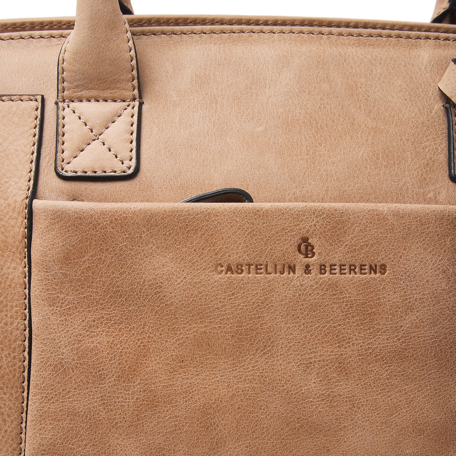 Castelijn & Beerens 729664 Beige Laptoptas 15.6 Inch