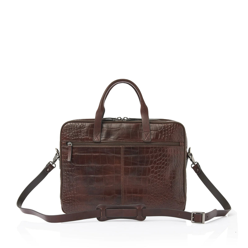 Castelijn en Beerens Limited Maison Laptoptas 15.6" Mocca Croco 80 9473MO