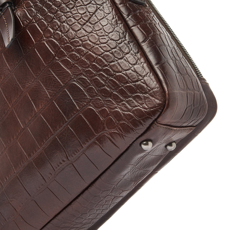 Castelijn en Beerens Limited Maison Laptoptas 15.6" Mocca Croco 80 9473MO