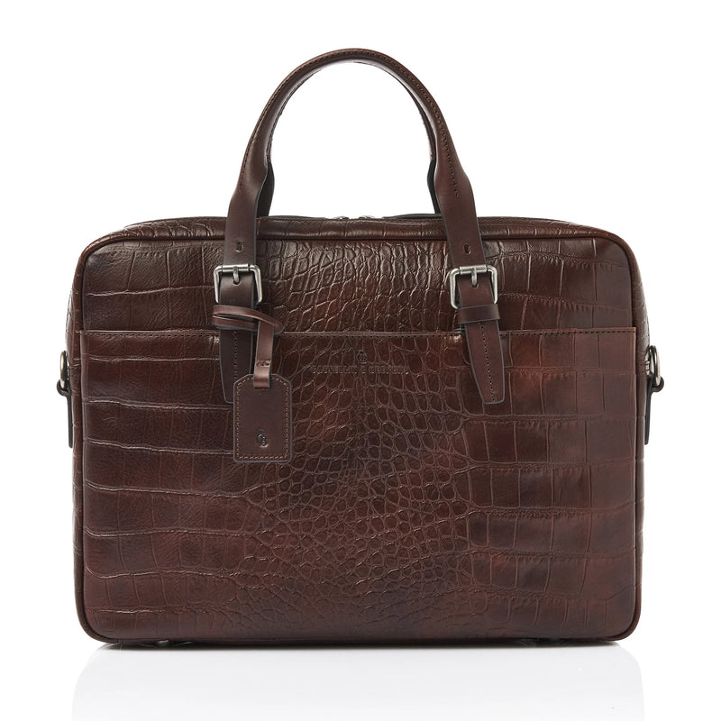 Castelijn en Beerens Limited Maison Laptoptas 15.6" Mocca Croco 80 9473MO