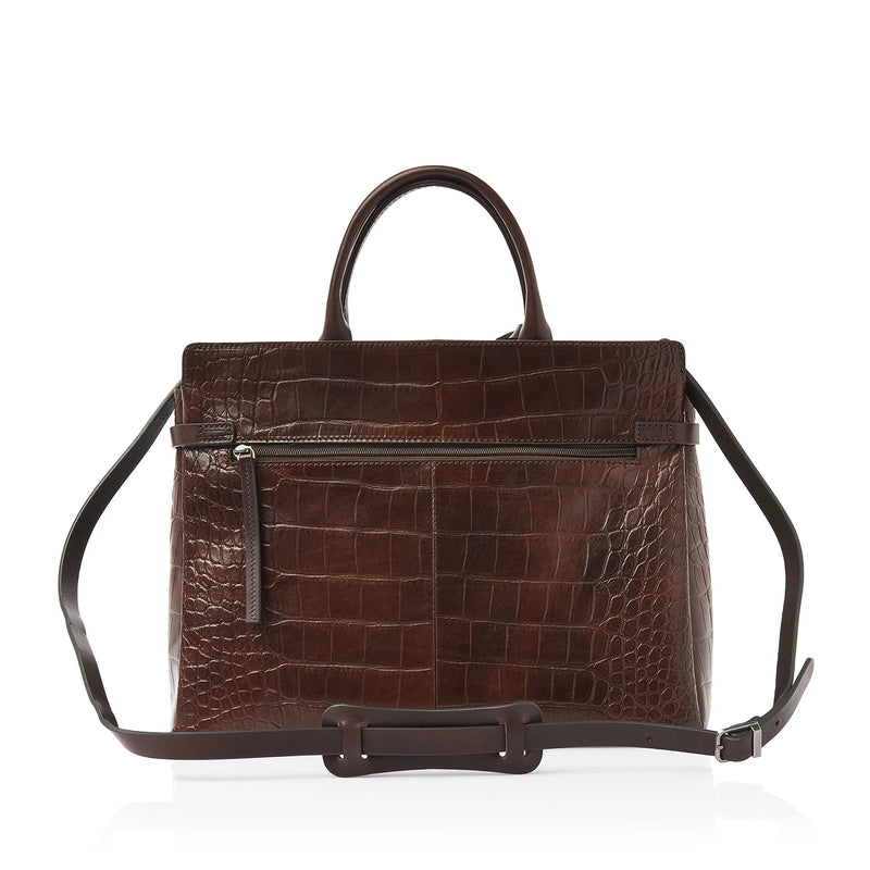 Castelijn en Beerens Limited Maison Laptoptas 15.6" Mocca Croco 80 9759MO