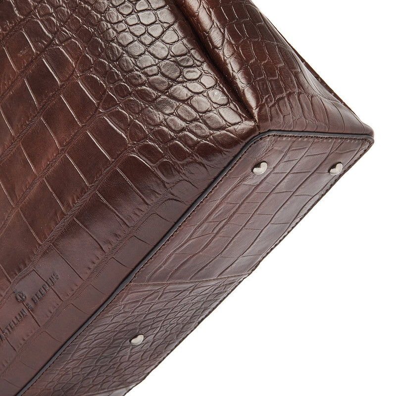 Castelijn en Beerens Limited Maison Laptoptas 15.6" Mocca Croco 80 9759MO