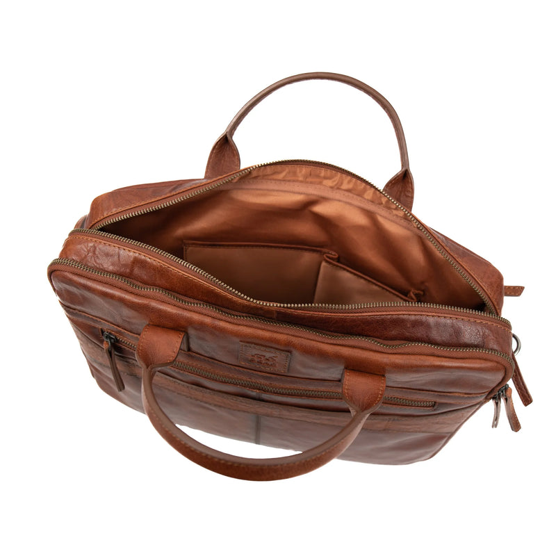 Beardesign Laptoptas AD43108 Cognac