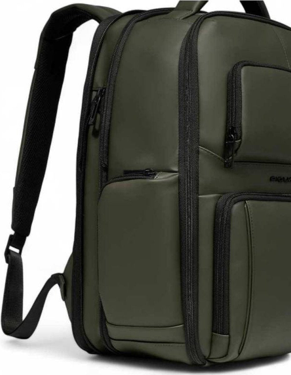 Piquadro CA6239W129W Waterafstotende laptop Rugtas Groen 15.6"
