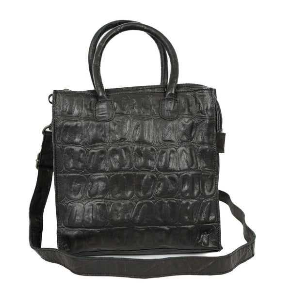 Beardesign Hand/schoudertas CP2172 Bonnie zwart croco