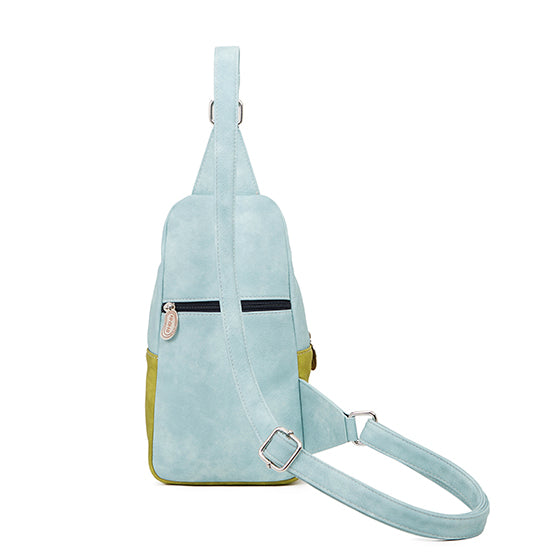 HIDIHI Slingbag Rugtas Carol CL22 Groen-Lichtblauw