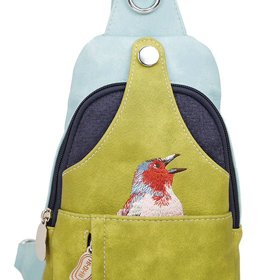 HIDIHI Slingbag Rugtas Carol CL22 Groen-Lichtblauw