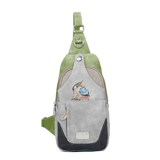 HIDIHI Slingbag Rugtas Carol CL23 Grijs- Groen