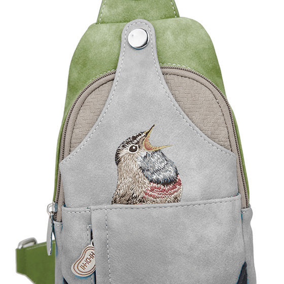 HIDIHI Slingbag Rugtas Carol CL23 Grijs- Groen