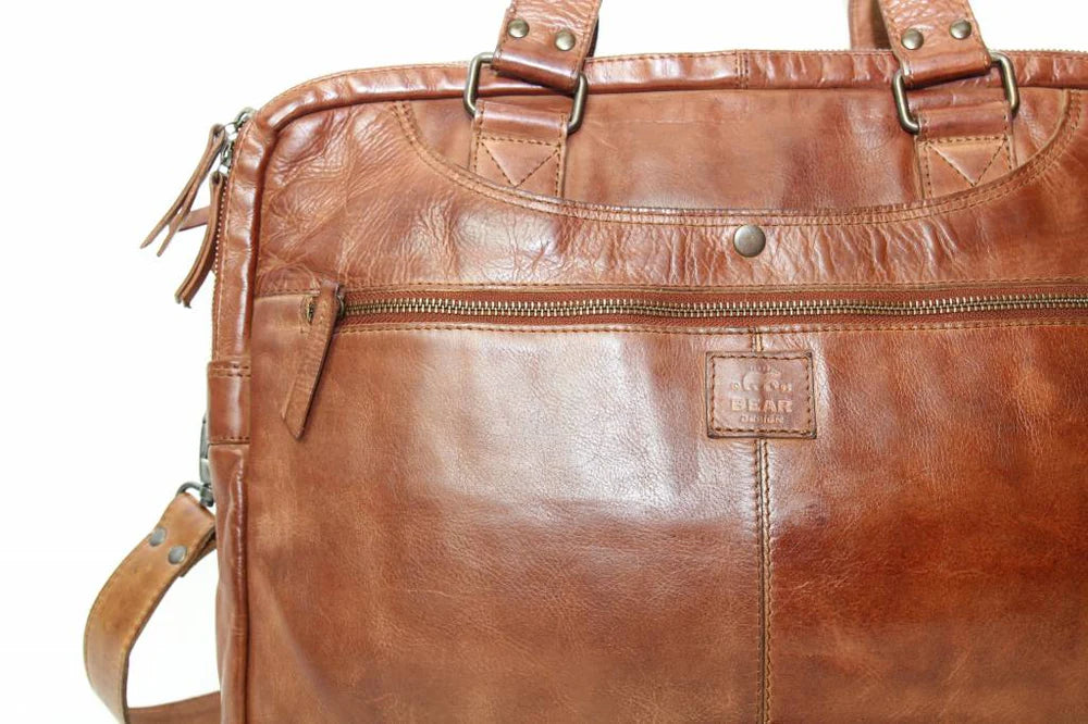 Beardesign Laptoptas CL32843 Cognac