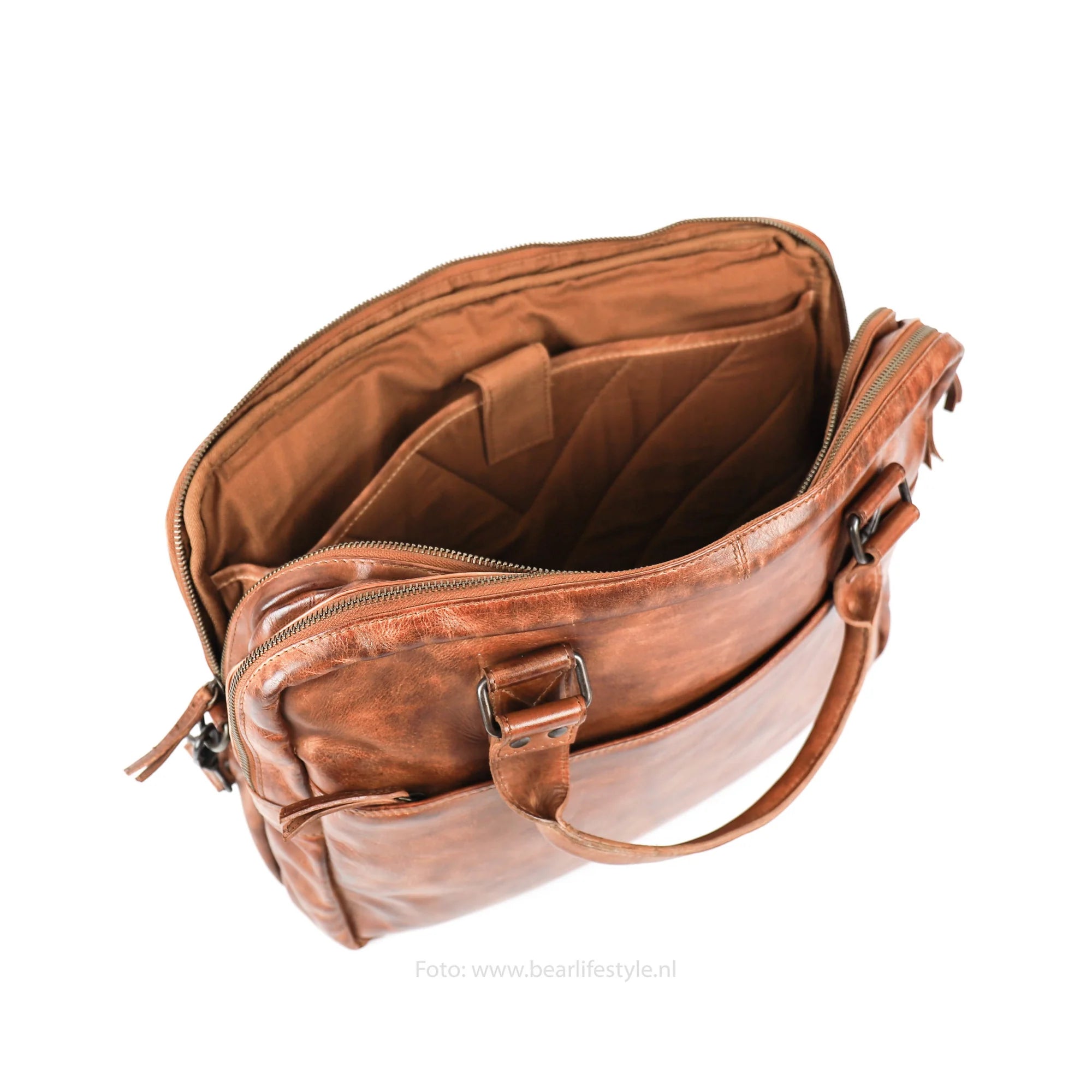 Beardesign Laptoptas CL32843 Cognac