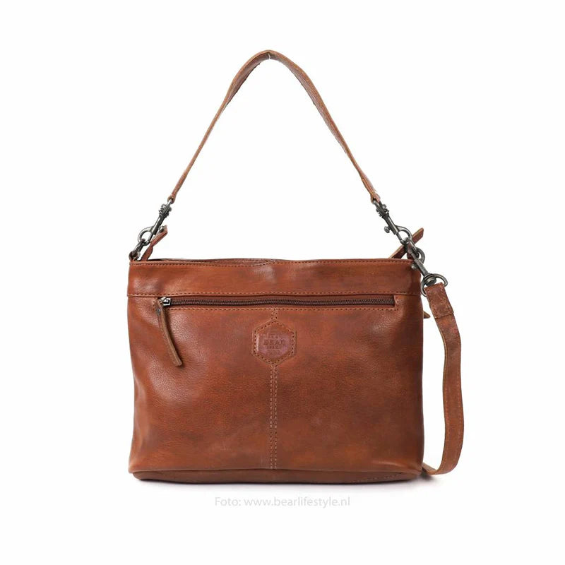 Beardesign Hand/schoudertas CP1536 Cognac Angelica