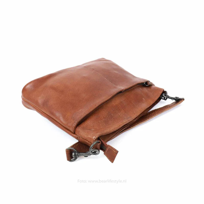 Beardesign Hand/schoudertas CP1536 Cognac Angelica