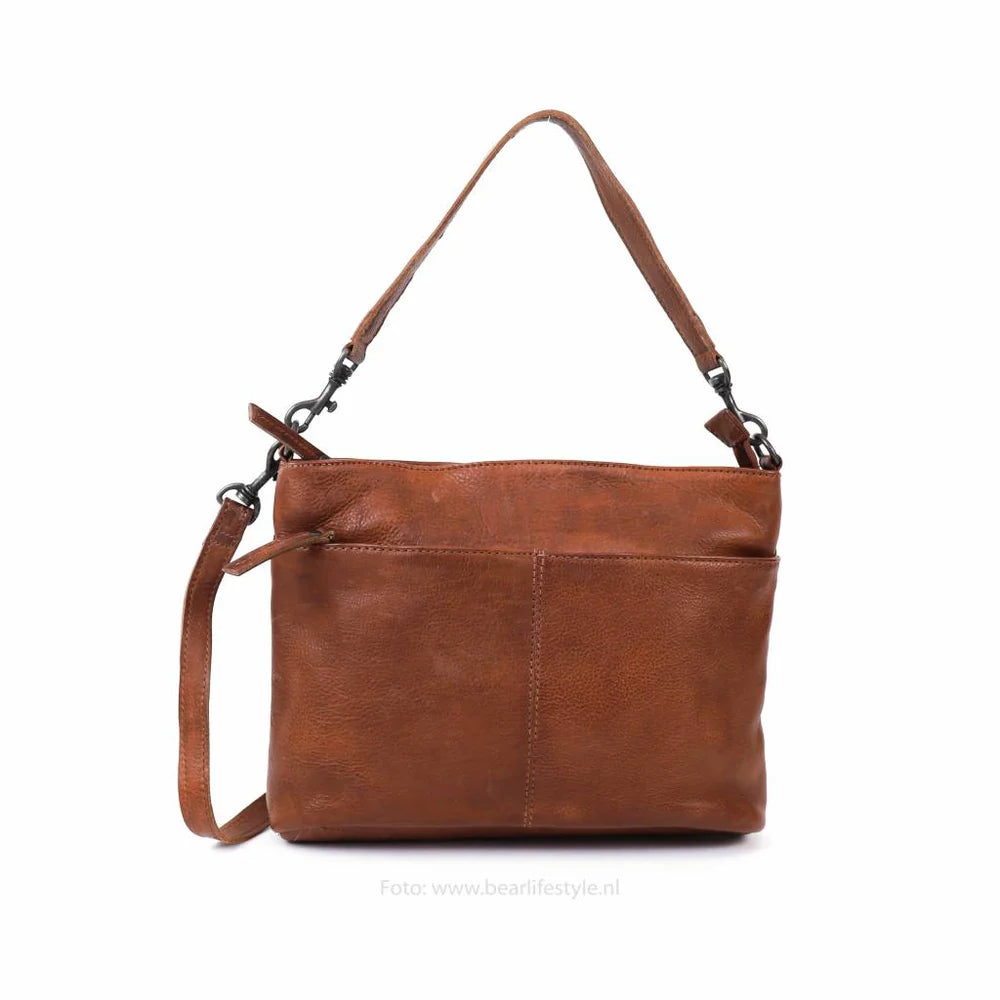 Beardesign Hand/schoudertas CP1536 Cognac Angelica
