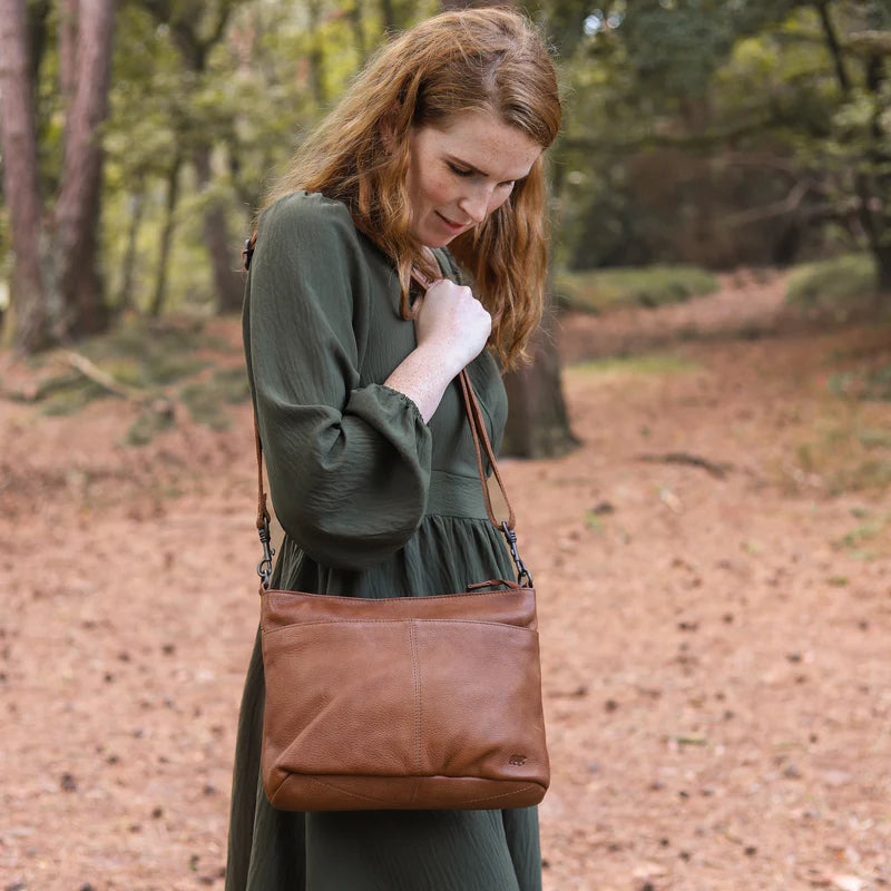 Beardesign Hand/schoudertas CP1536 Taupe Angelica