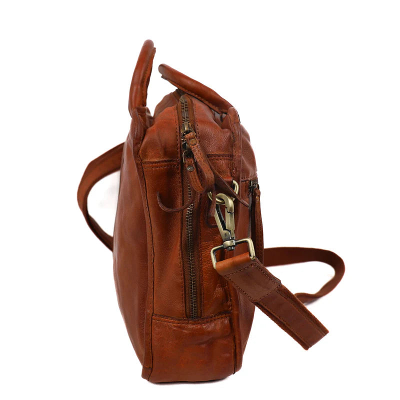 Beardesign Aktetas 15.6" Cognac MJ 1756