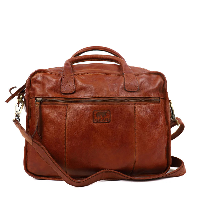 Beardesign Aktetas 15.6" Cognac MJ 1756