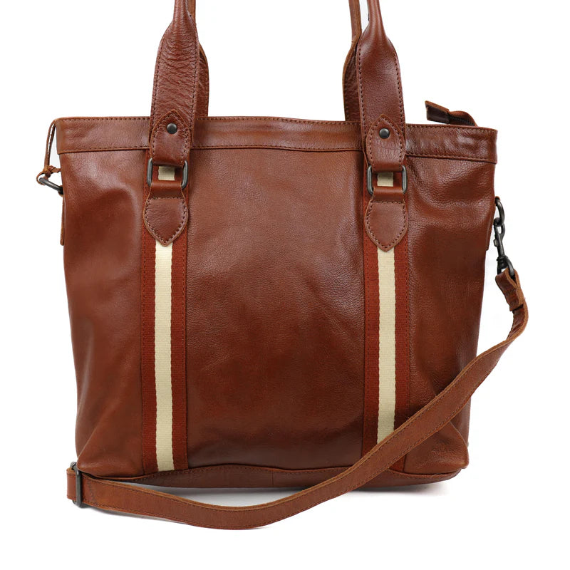 Beardesign Hand/schoudertas SL 2405 Tygo Cognac/stripe