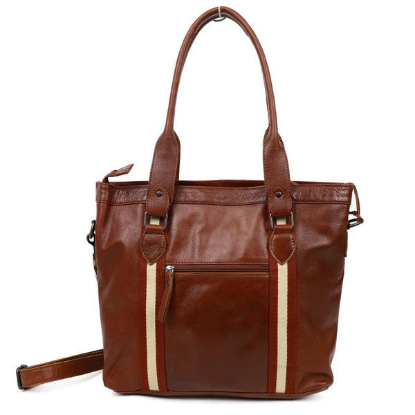 Beardesign Hand/schoudertas SL 2405 Tygo Cognac/stripe