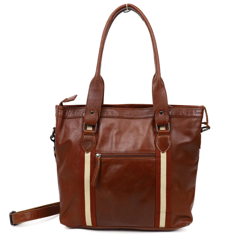 Beardesign Hand/schoudertas SL 2405 Tygo Cognac/stripe