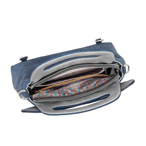 HIDIHI Rugtas/schoudertas Madame Butterfly Blauw MBU03