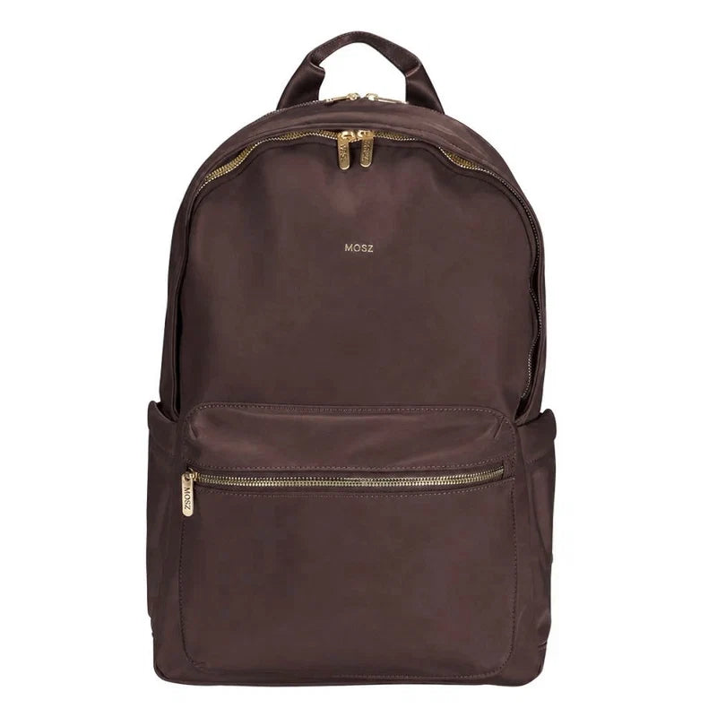 MŌSZ Laptoprugzak dames nylon 15.6 inch - donkerbruin - Maren