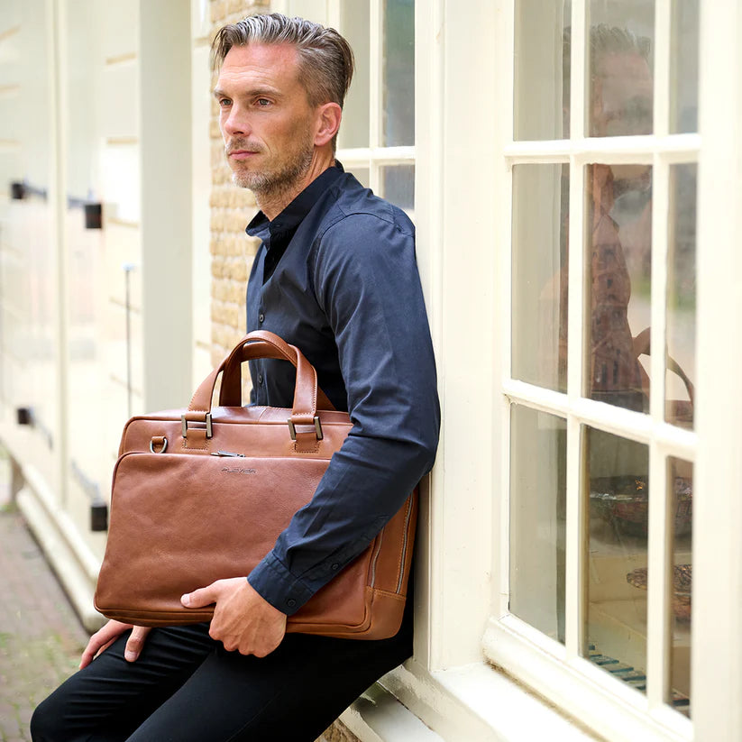 Plevier Bill 210-3 Cognac 16 Inch Laptoptas