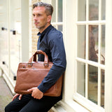 Plevier Bill 210-3 Cognac 16 Inch Laptoptas