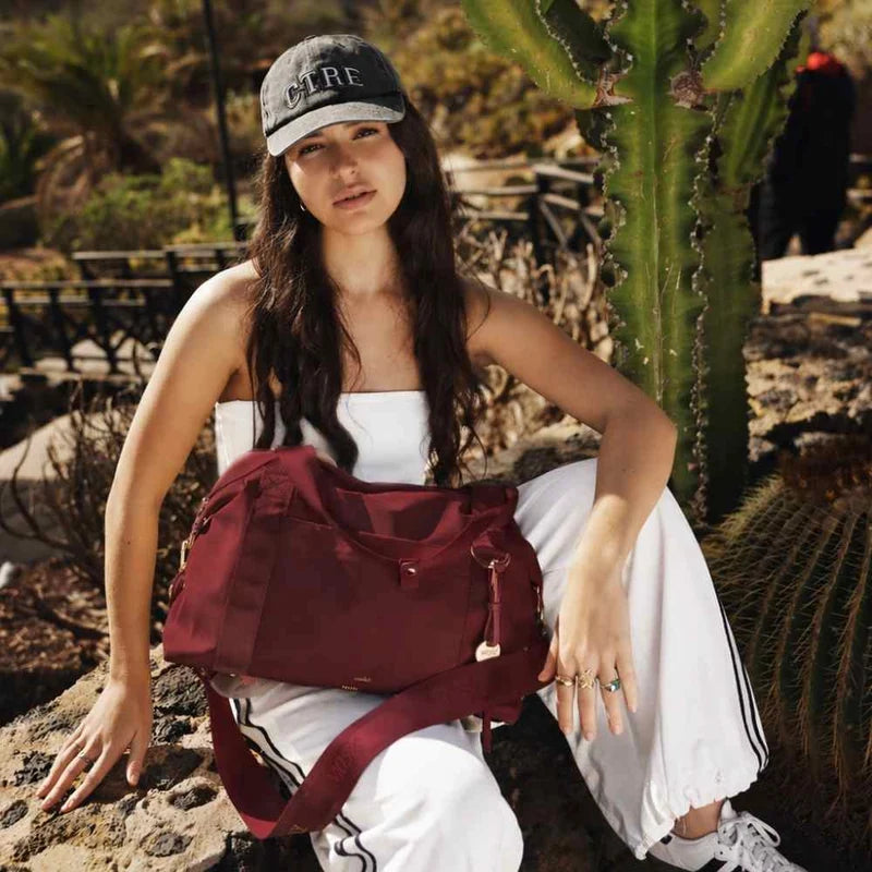 MŌSZ schoudertas - underseater- dames nylon 15.6 inch - aubergine - Sandy M