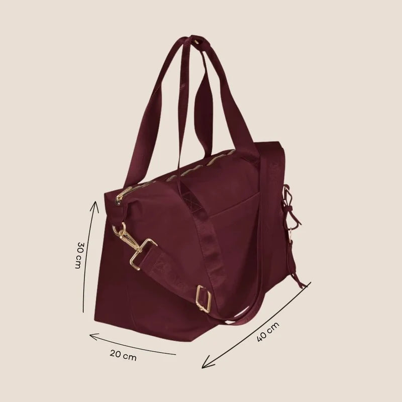 MŌSZ schoudertas - underseater- dames nylon 15.6 inch - aubergine - Sandy M