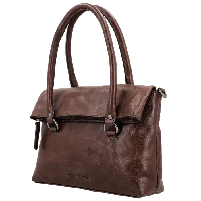 Hide & Stitches Westland Handtas W01234-097 Donkerbruin
