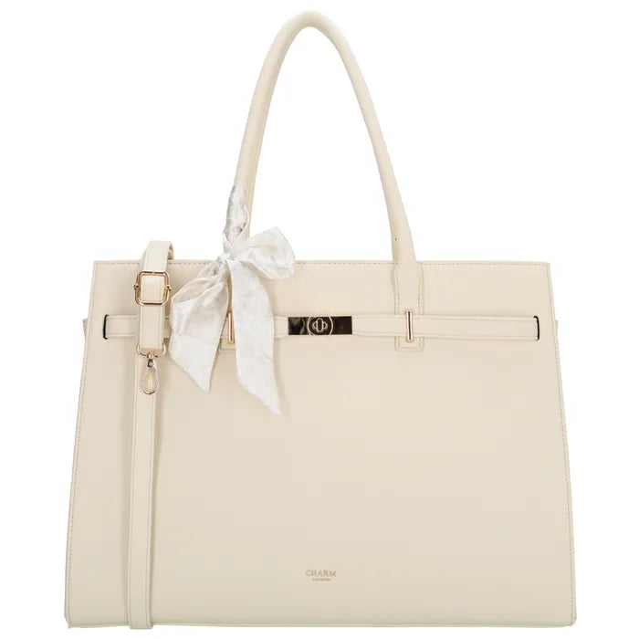 Charm London The Hamptons Laptoptas Crème 15,6 inch W01593 138 (34.5x19.4 cm)