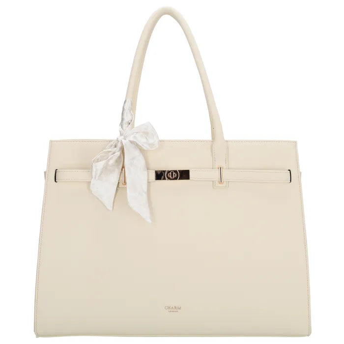 Charm London The Hamptons Laptoptas Crème 15,6 inch W01593 138 (34.5x19.4 cm)