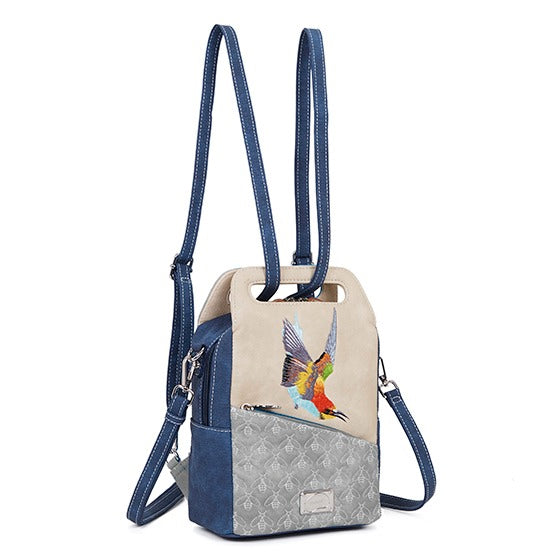 HIDIHI Rugtas/schoudertas Zzzerenade Beige/Blauw ZZ03