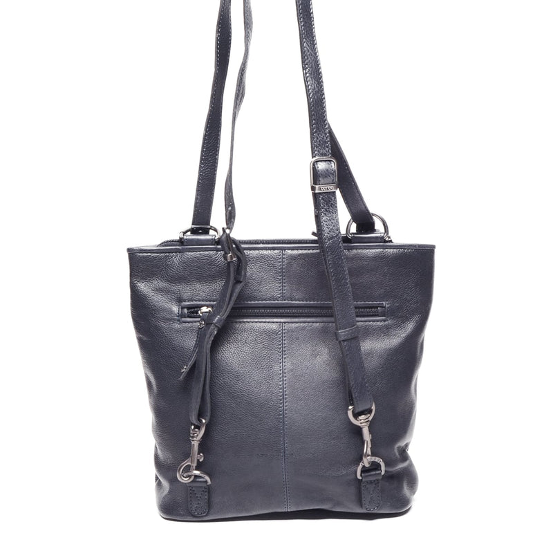 Berba leren convertible rugzak lucca 335-967-07 navy