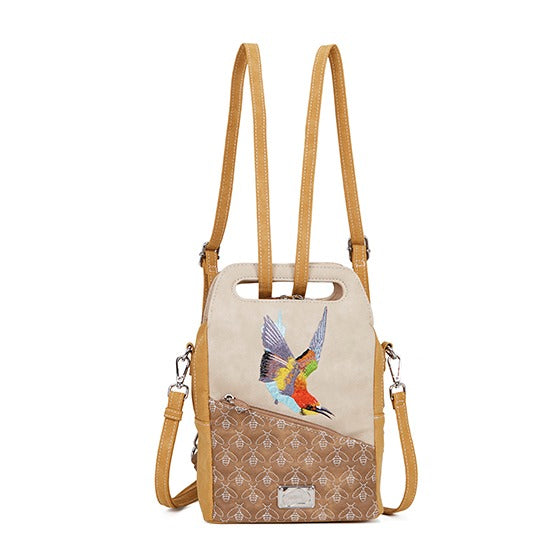 HIDIHI Rugtas/schoudertas Zzzerenade Beige/Cognac/Geel ZZ04