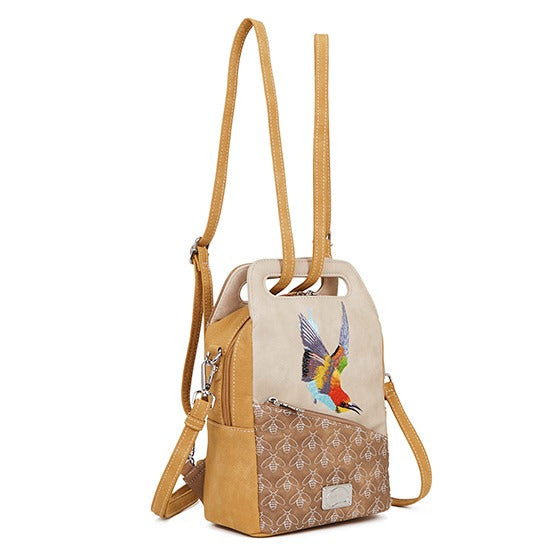 HIDIHI Rugtas/schoudertas Zzzerenade Beige/Cognac/Geel ZZ04