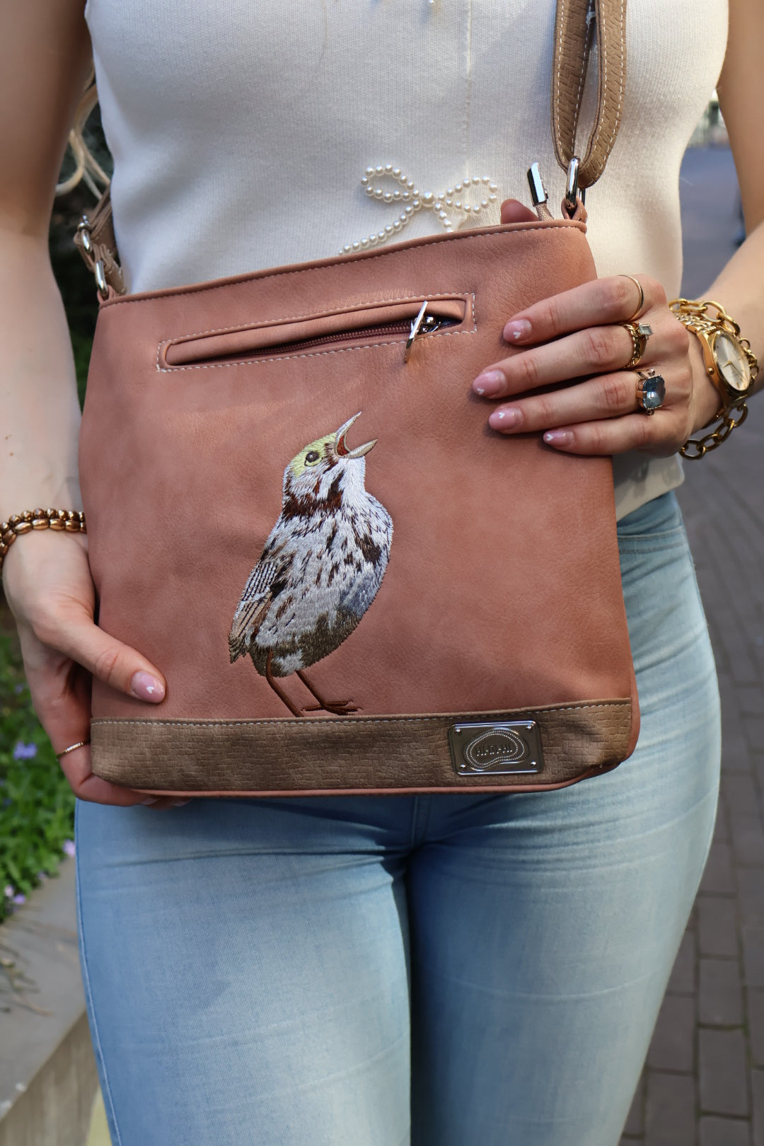 HIDIHI Appetizer schoudertas Zacht Roze