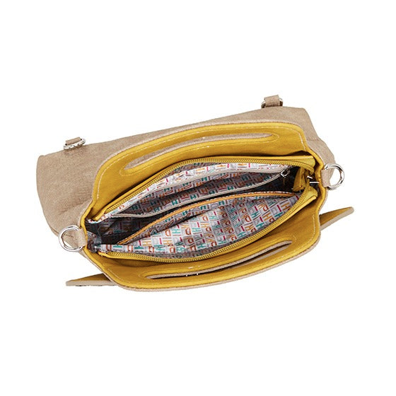 HIDIHI Rugtas/schoudertas Madame Butterfly Beige MBU04