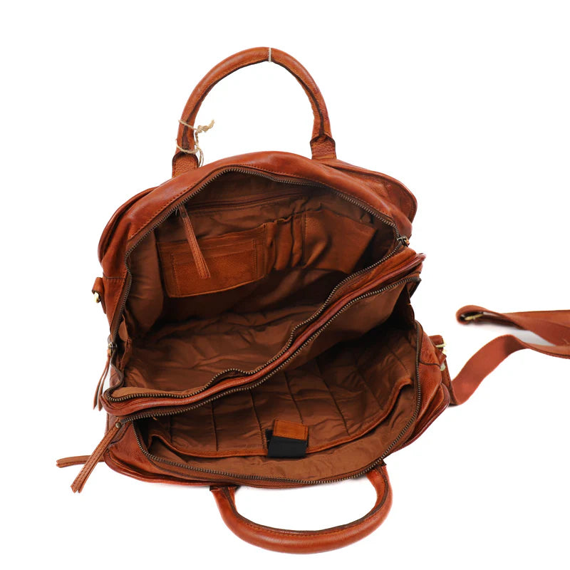 Beardesign Aktetas 15.6" Cognac MJ 1836