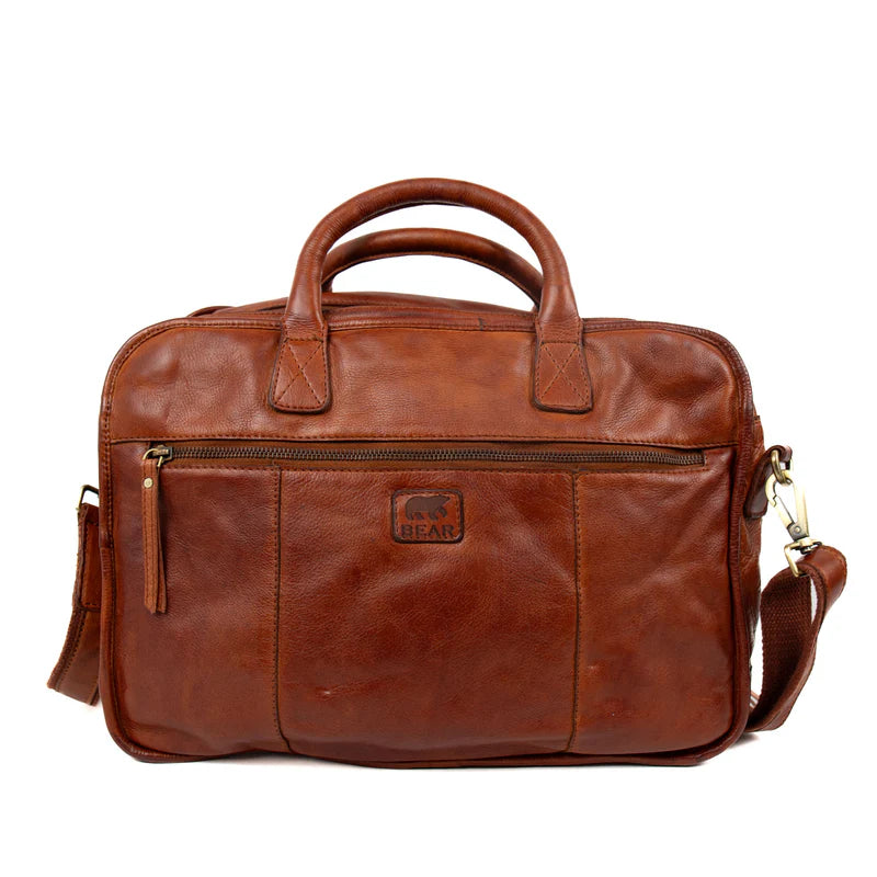 Beardesign Aktetas 15.6" Cognac MJ 1836