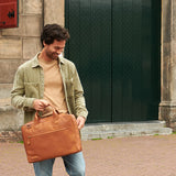 Plevier Onyx Cognac Laptoptas 358-3 17.3 Inch