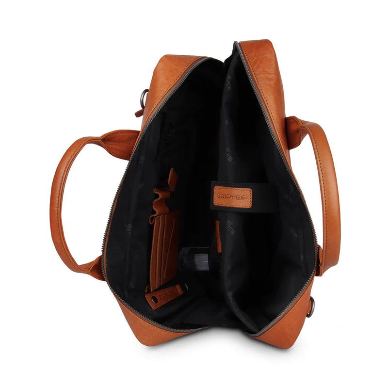 Plevier Onyx Cognac Laptoptas 358-3 17.3 Inch