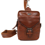 Beardesign crossbody/schoudertasje Noah Cognac AD 43639