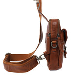 Beardesign crossbody/schoudertasje Noah Cognac AD 43639