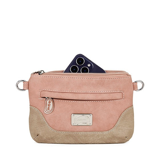 Schoudertas HiDiHi Melody MEL01 Beige/Zacht Roze