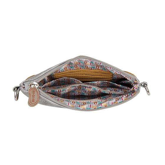 Schoudertas HiDiHi Melody MEL05 Lichtgrijs/Oker