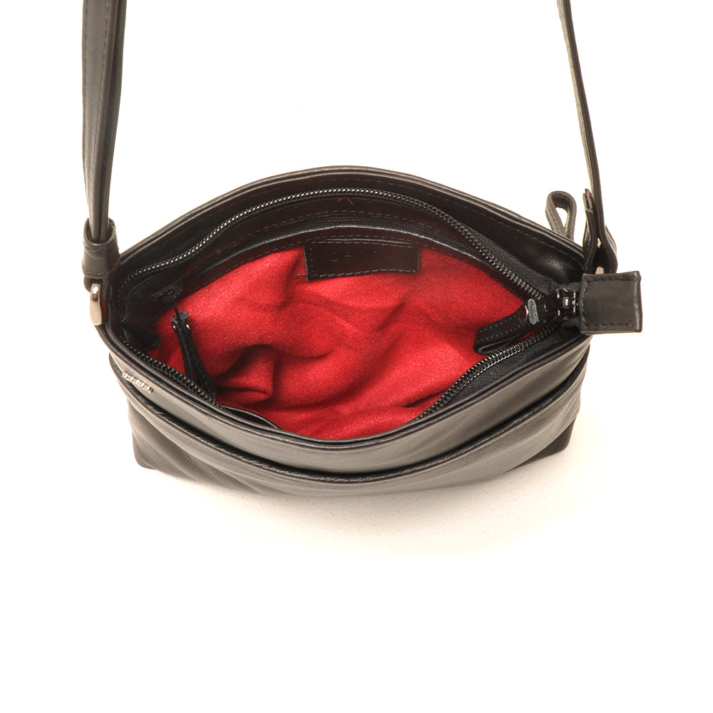 Berba Soft cross-over rits tasje 005-330-Zwart