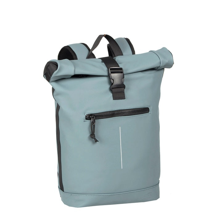 Mart Soft Blue Waterproof Rolltop Rugzak 15"